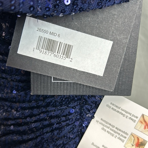 IEENA FOR MAC DUGGAL NWT 26550 Sequined Drop Shoulder Gown - Picture 8 of 10